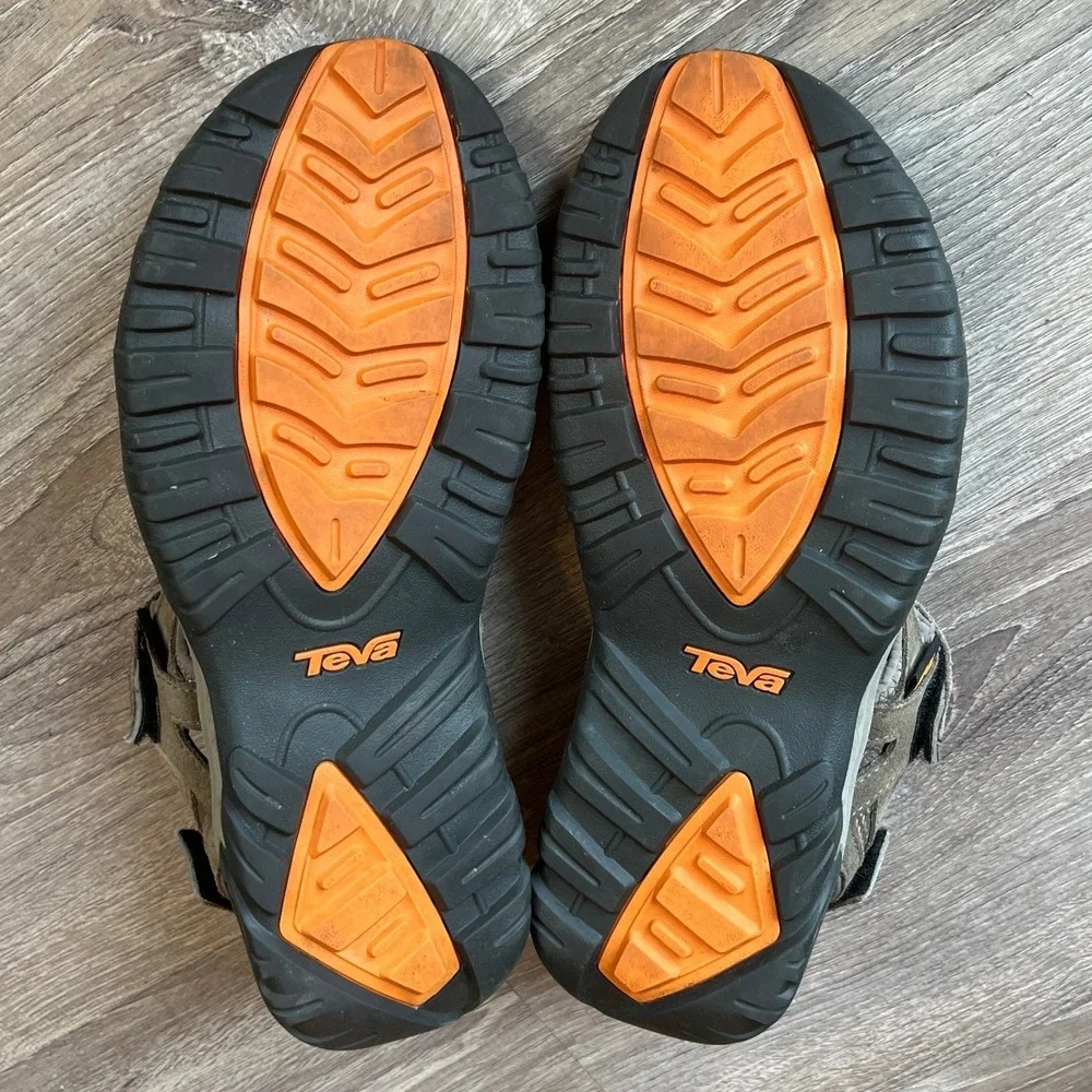 Teva Hudson Hiking Sandals Brown Leather Mens 12 UK 11‎ EU 45.5